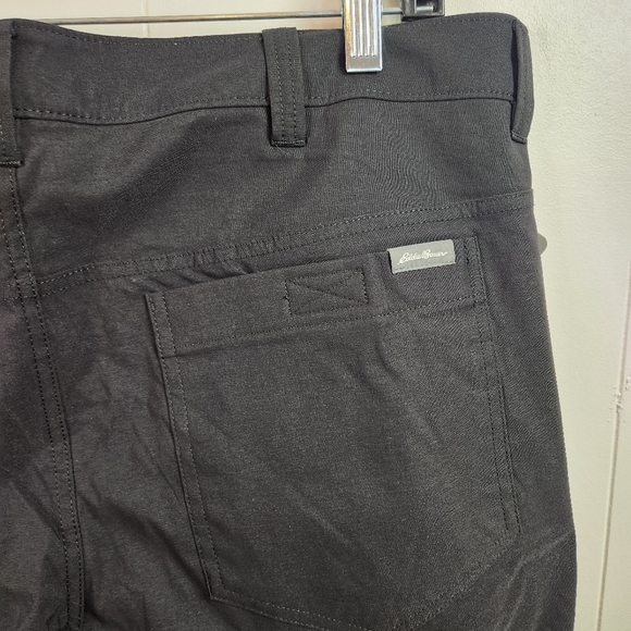 Eddie Bauer Black Fleece Lined Tech Pants Size 38x30 Cargo Outdoor Hiking New - Picture 7 of 14